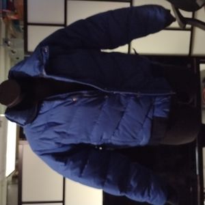 North face goose down jacket. Blue boys sz L
